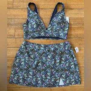 Floral Two-Piece Set with Skirt and Top